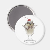 Aimant Crème glacée au chocolat Sundae (Recto/Verso)