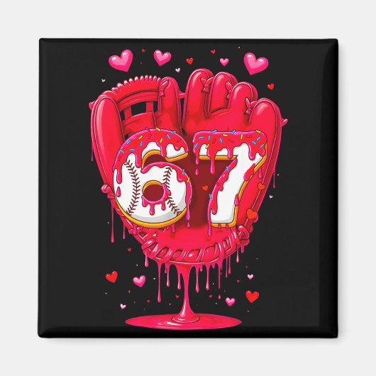 Aimant Crème Glacée Baseball Drip Saint-Valentin Garçons  (Devant)