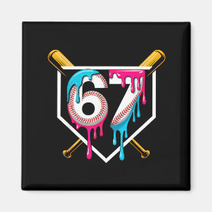 Aimant Crème glacée baseball goutte numéro 67 Joueur 67e