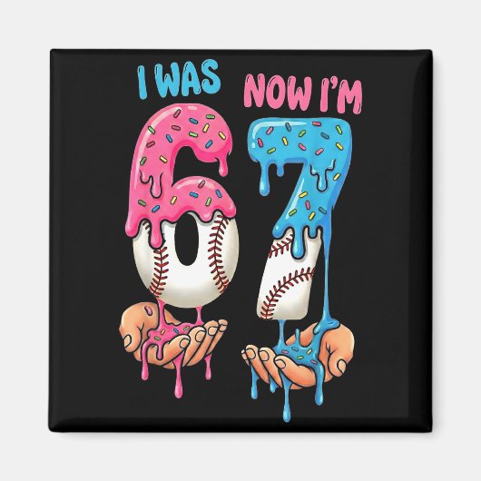Aimant Crème Glacée Baseball J'avais 6 Ans Maintenant J'a (Devant)