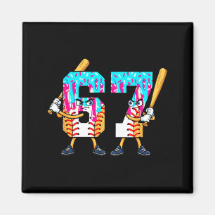 Aimant Crème Glacée de Baseball 67 Six Sept Joueur Cool 6