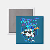 Aimant Crème Glacée Drip Baseball Respectez Le Drip Maiso (Recto/Verso)