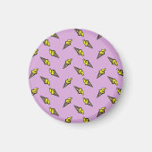 Aimant Crème glacée jaune sur violet (Devant)