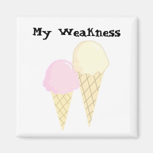 Aimant Crème glacée - Ma faiblesse