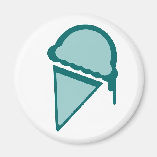 Aimant crème glacée rétro dripz (Devant)