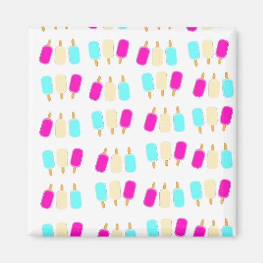 Aimant crème glglace trois couleurs (Devant)