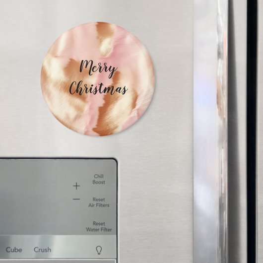 Aimant Crème rose Tan Southwest Cowgirl Cowhide (In situ (réfrigérateur))