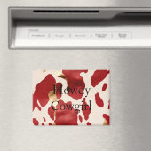 Aimant Crème Rouge Or Occidental Cowhide Howdy (In Situ (Lave-vaisselle))