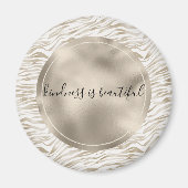 Aimant Crème Zen Blanc cacao Brown Zebra Imprimer (Devant)