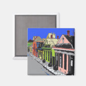Aimant Creol Cottage Nouvelle-Orléans Quartier français (Recto/Verso)