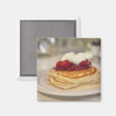 Aimant Crêpes aux framboises (Recto/Verso)