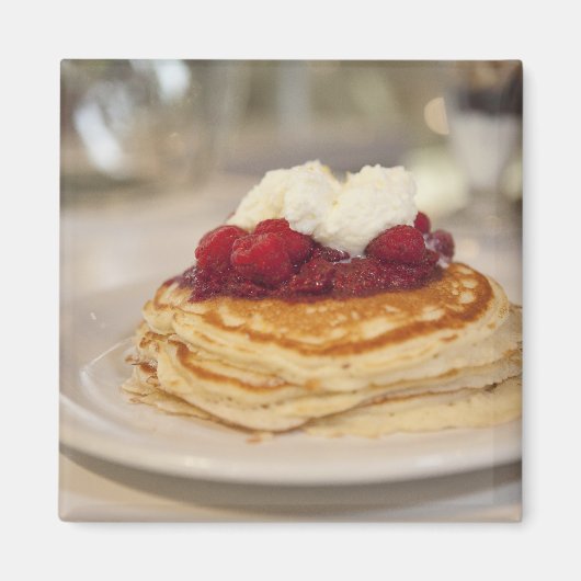 Aimant Crêpes aux framboises (Devant)
