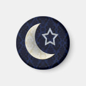 Aimant Crescent Moon Damask Goth (Devant)