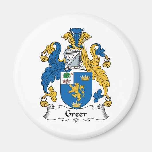 Aimant Crest de la famille Greer (Devant)