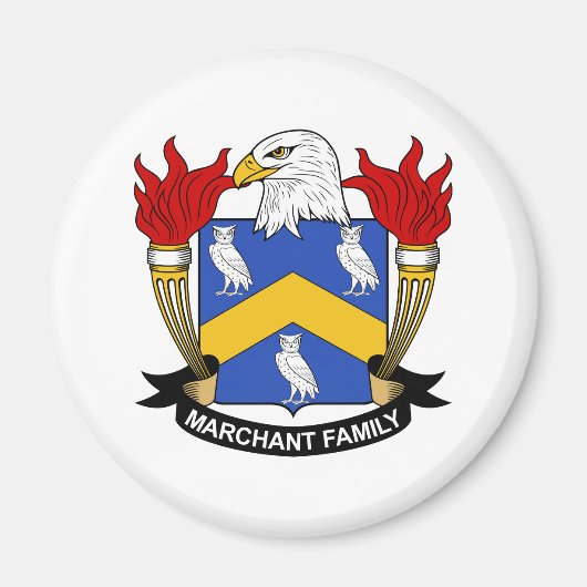 Aimant Crest de la famille Marchant (Devant)