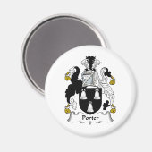 Aimant Crest de la famille Porter (Recto/Verso)