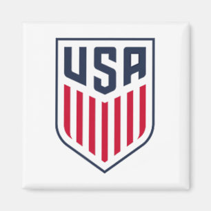 Aimant Crête avant Usa Soccer Blanc Officiellement Li