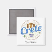 Aimant Crète Île Grèce Retro Vintage Vacances Souvenir (Recto/Verso)