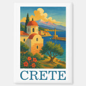 Aimant Crète vintage Grèce Île d'artisanat Voyage (Recto)