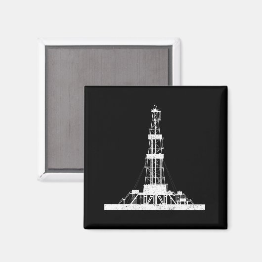 Aimant Creuse de forage de champ d'huile (Recto/Verso)