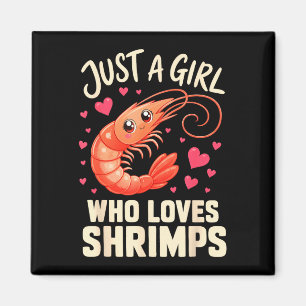 Aimant Crevettes cajun fruits de mer fille 