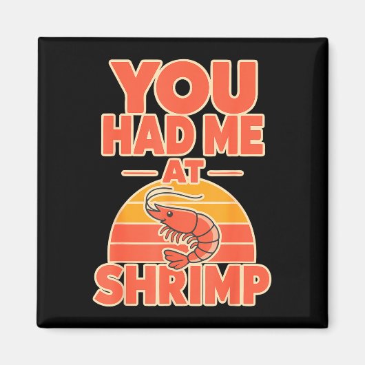 Aimant Crevettes fan cajun fruits de mer (Devant)
