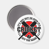 Aimant Cricketer's - Hors du Mark Cricket (Recto/Verso)