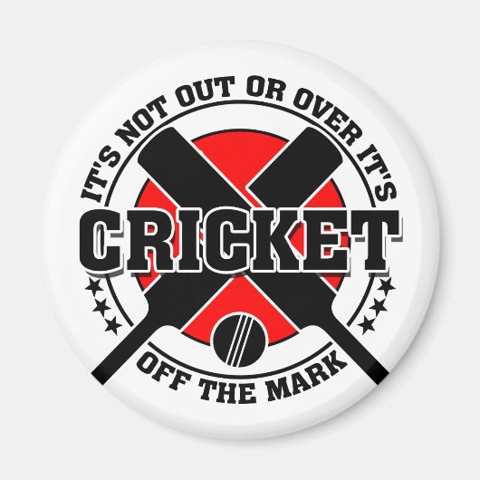 Aimant Cricketer's - Hors du Mark Cricket (Devant)