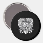 Aimant Crier Coeur classique - Squelette Mains Coeur (Recto/Verso)