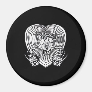 Aimant Crier Coeur classique - Squelette Mains Coeur
