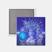 Aimant Cristal bleu (Recto/Verso)