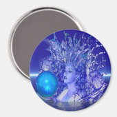 Aimant Cristal bleu (Recto/Verso)