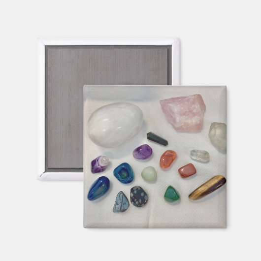 Aimant Cristaux de guérison (Recto/Verso)