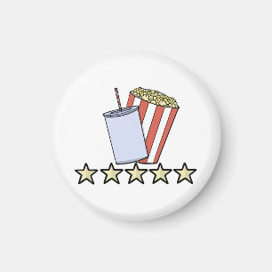 Aimant Critique de film personnalisée 5 étoiles Popcorn B