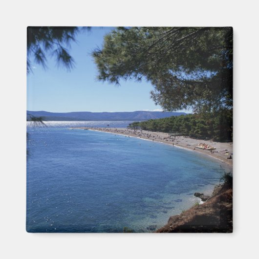 Aimant Croatie, Brac Island, Bol, Golden Cape Beach 2 (Devant)