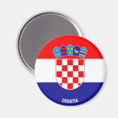Aimant Croatie Drapeau charmant patriotique (Recto/Verso)