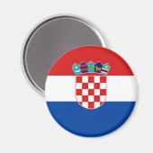 Aimant Croatie Drapeau de haute qualité (Recto/Verso)
