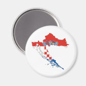 Aimant croatie drapeau pays forme silhouette (Recto/Verso)