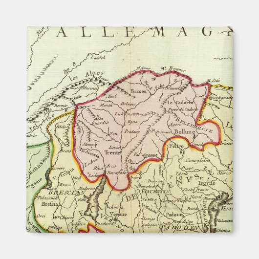 Aimant Croatie, Slovénie, Italie (Devant)