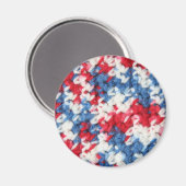 Aimant Crochet bleu rouge (Recto/Verso)