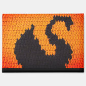 Aimant Crochet d'artiste du Cygne noir Coucher de soleil  (Recto)