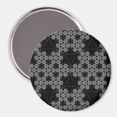Aimant Crochet de flocon de neige fractal motif (Recto/Verso)