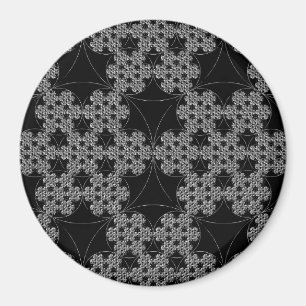 Aimant Crochet de flocon de neige fractal motif