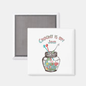 Aimant Crochet est ma confiture (Recto/Verso)