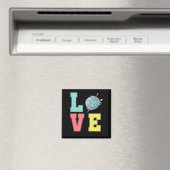 Aimant Crochet Love Hobby Crafting Fil Knitter (In Situ (Lave-vaisselle))