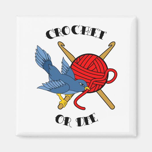 Aimant Crochet ou tatouage à mourir (Devant)