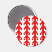 Aimant "crochet" - rouge/blanc (Recto/Verso)