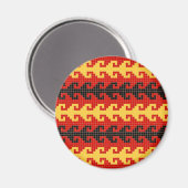Aimant "crochet" - rouge/jaune/noir (Recto/Verso)