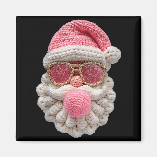 Aimant Crochet Santa Blowing Bubble Gum Christmas Girly K (Devant)