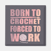 Aimant crocheters cadeau drôle crochet devis (Devant)